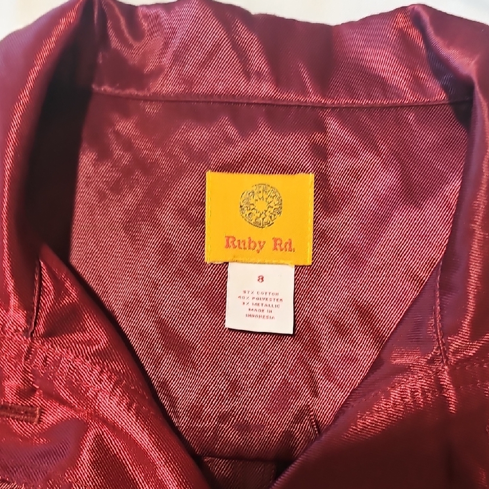Ruby Rd. Shiny Burgundy Utility Jacket - image 2